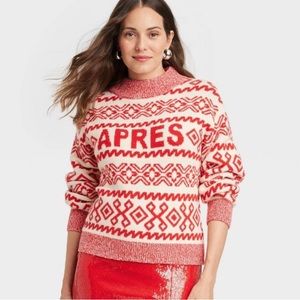 Target A New Day Red Apres Sweater NWT